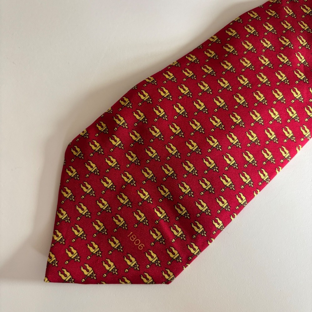 Vineyard Vines Silk Tie‎ Mens One Size Red Gore Place Society 1806 Pattern